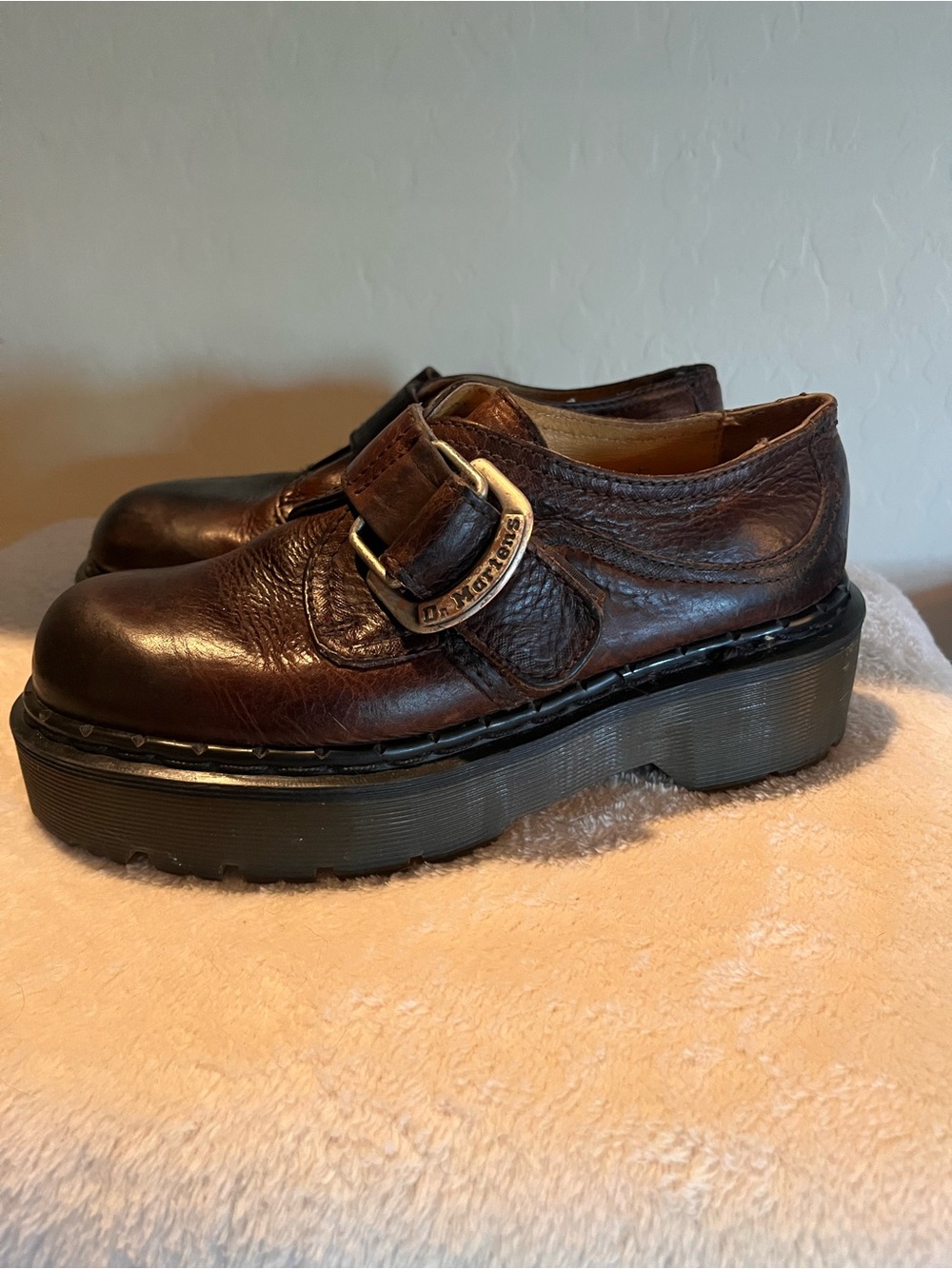 Vintage 90’s Dr. Martens monk strap oxfords, platform, made in 🏴󠁧󠁢󠁥󠁮󠁧󠁿